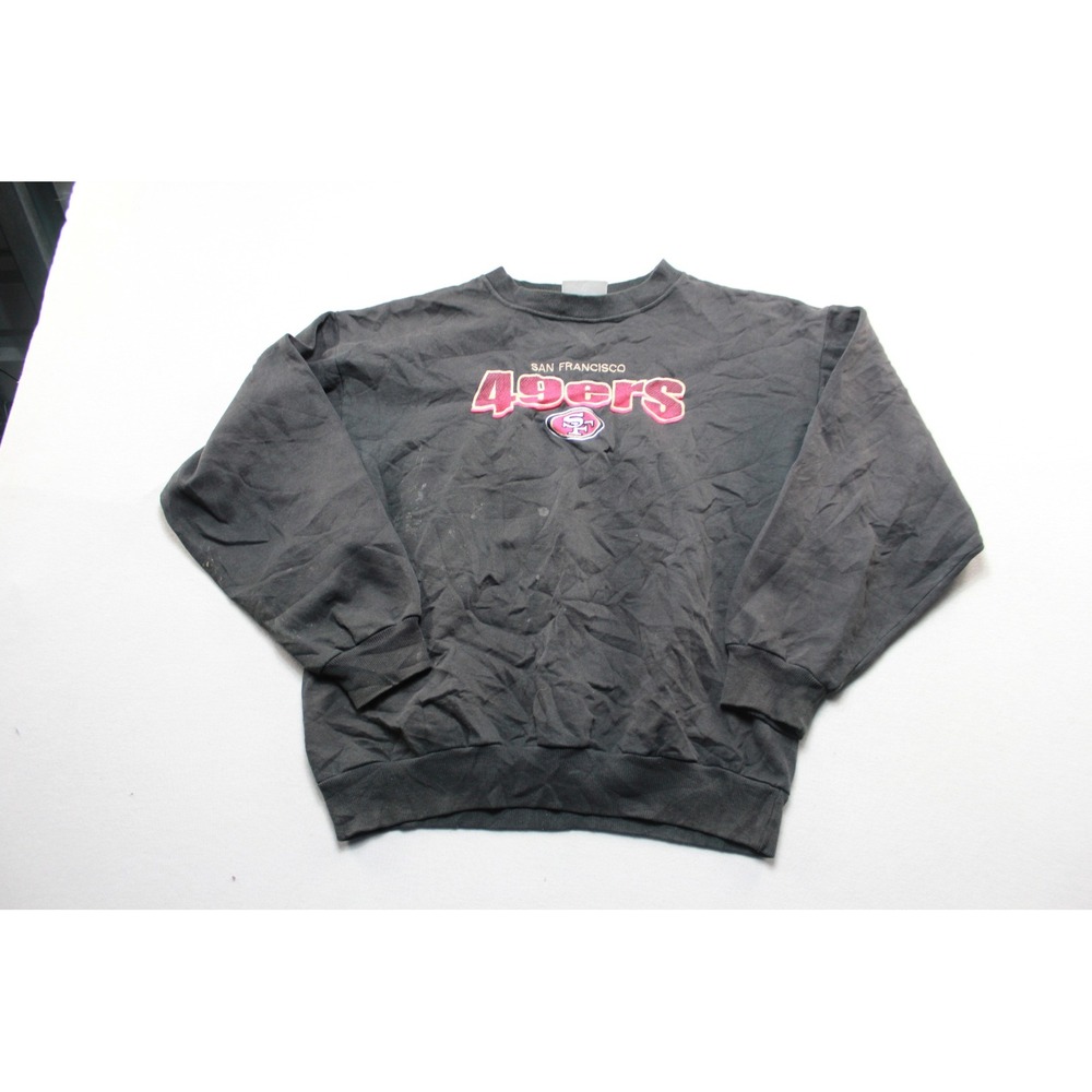 Logo Athletic San Francisco 49ers Sweatshirt Mens Large Black Good Embroidered